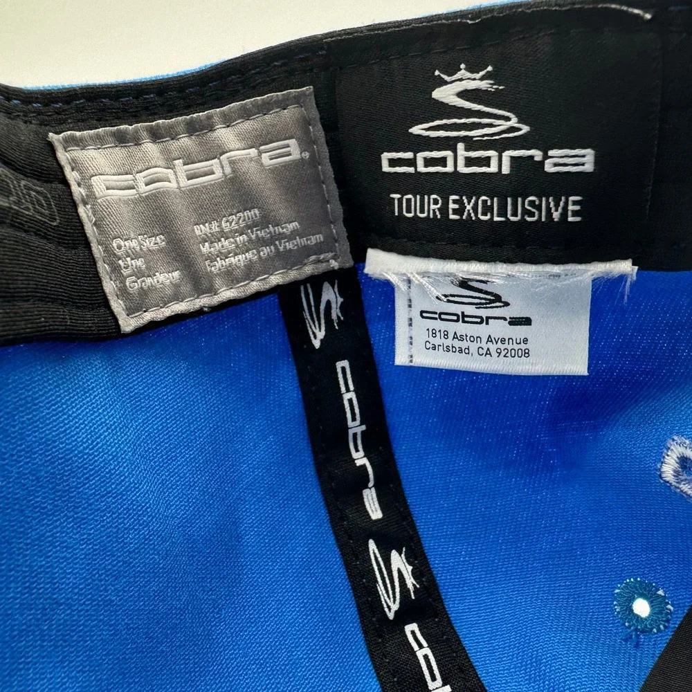 Cobra Golf Tour Exclusive Snapback Hat Blue Embroidered Logo Adjustable Cap